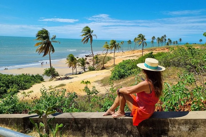 Elevated view of the coast, beach and dunes — Lagoinha Beach