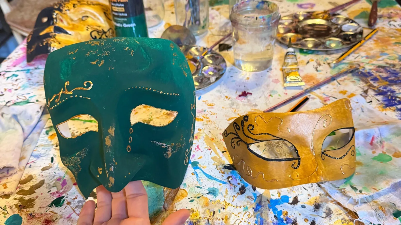 Painted masks in a Venice workshop