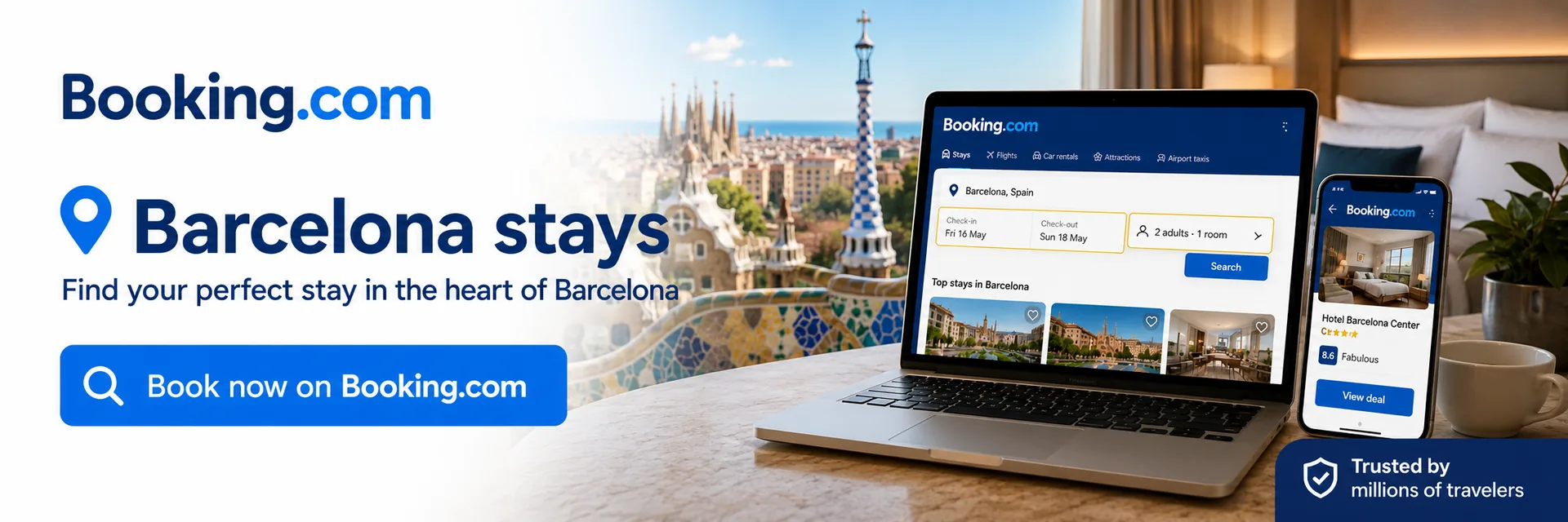 Find accommodation on Booking