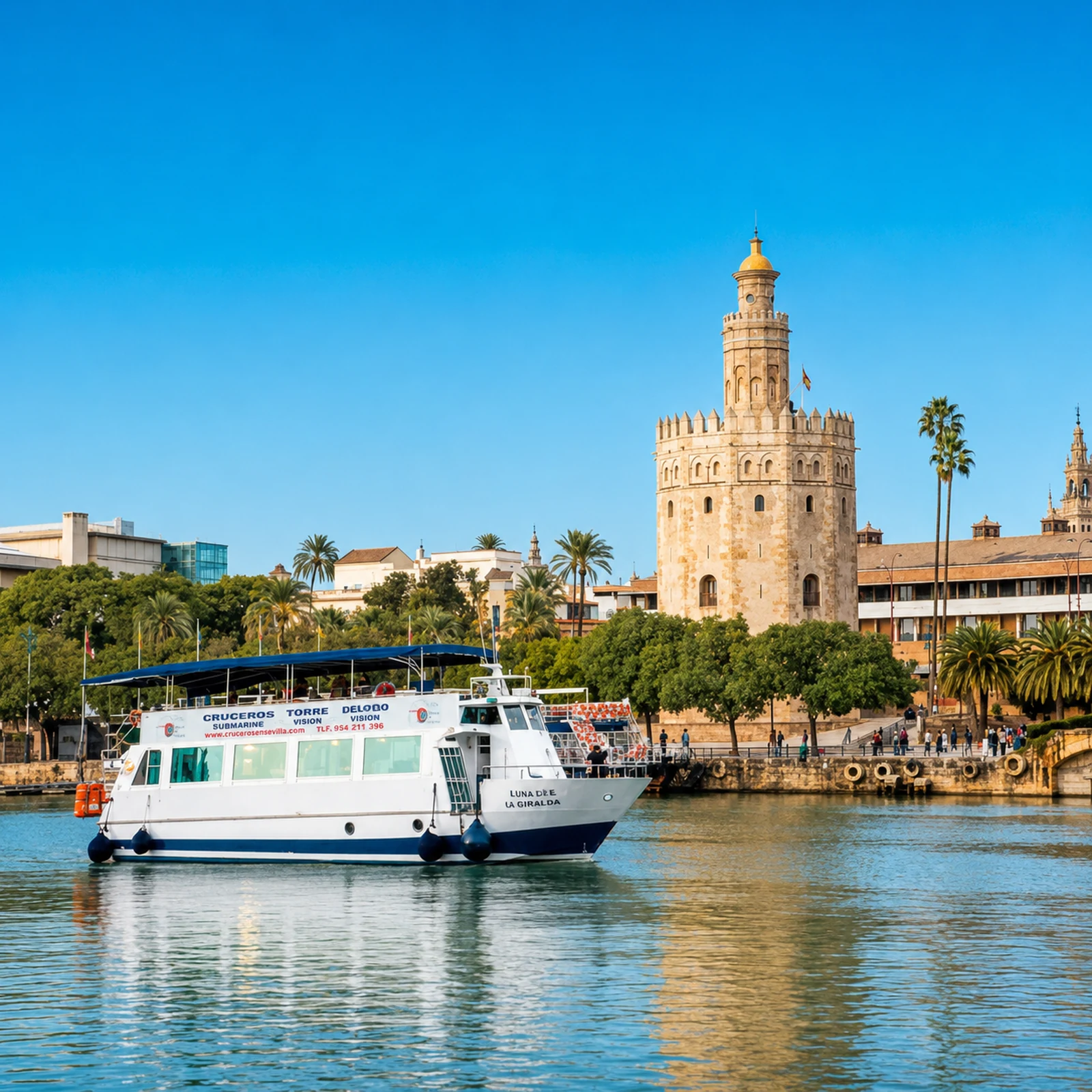 Tour en barco con tapas en Sevilla por el Guadalquivir