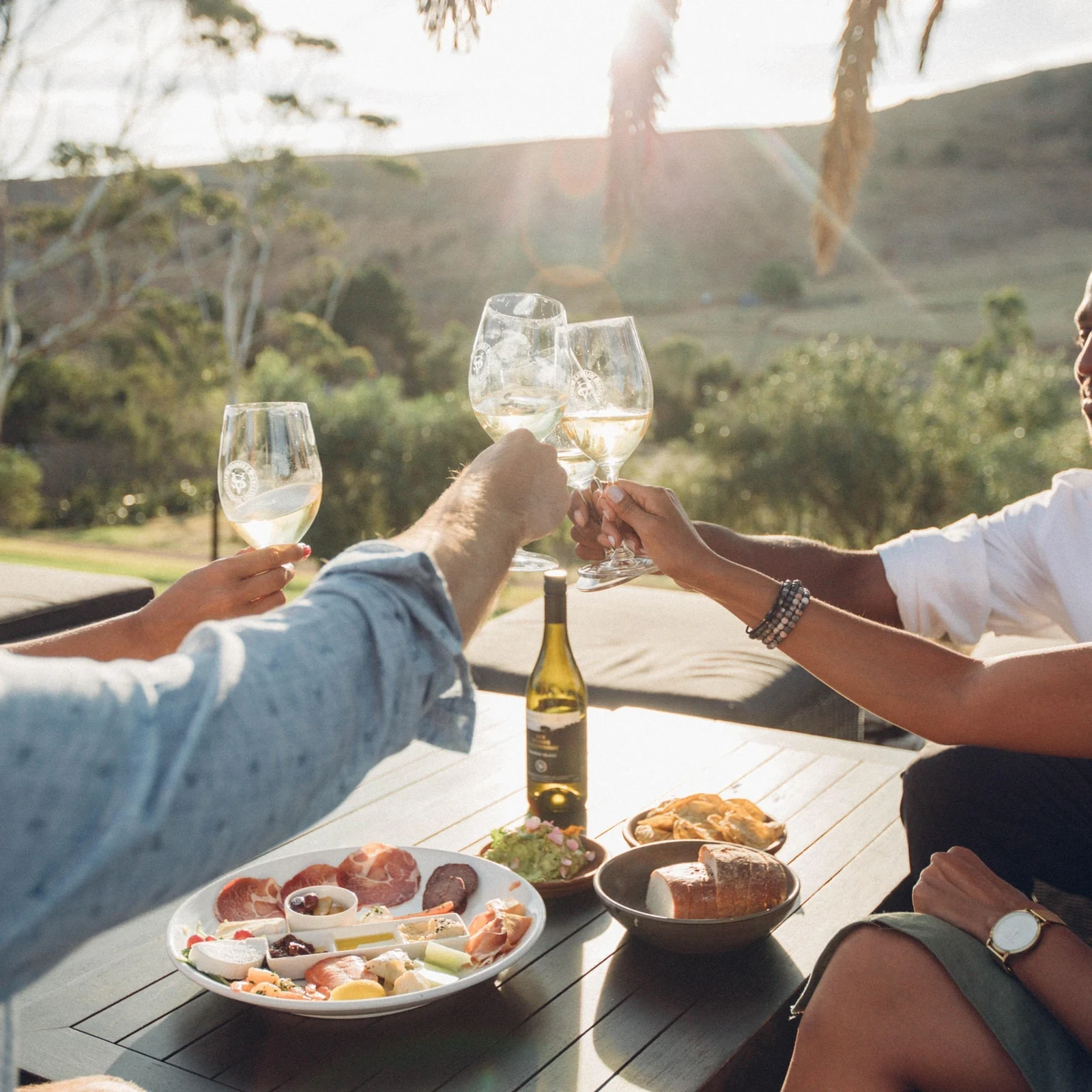 Tour de vinos en Waiheke con tres catas y almuerzo frente al mar