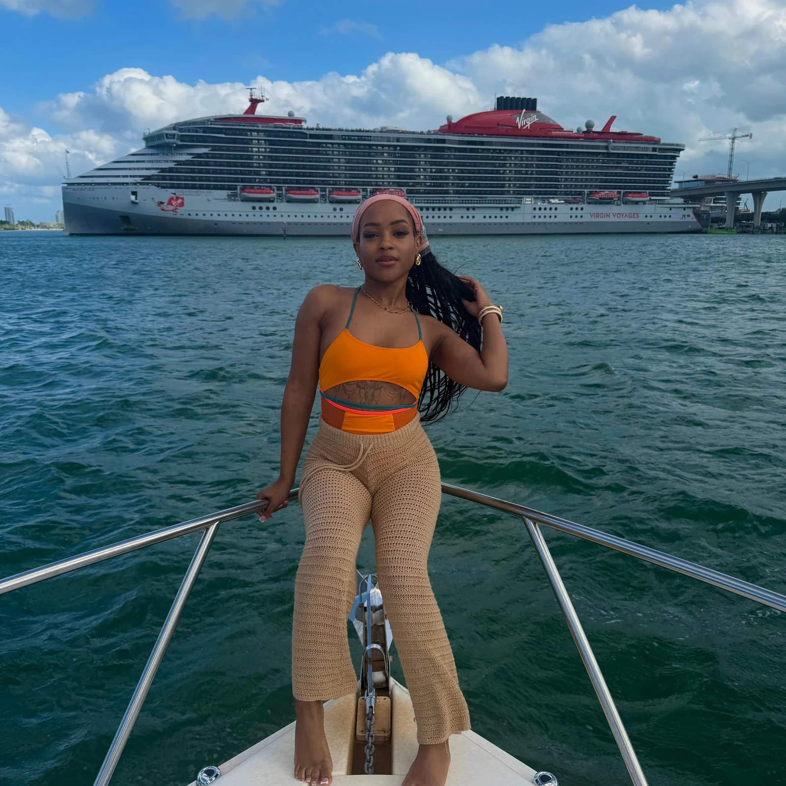 Private Yacht in Miami mit Skyline-Blick