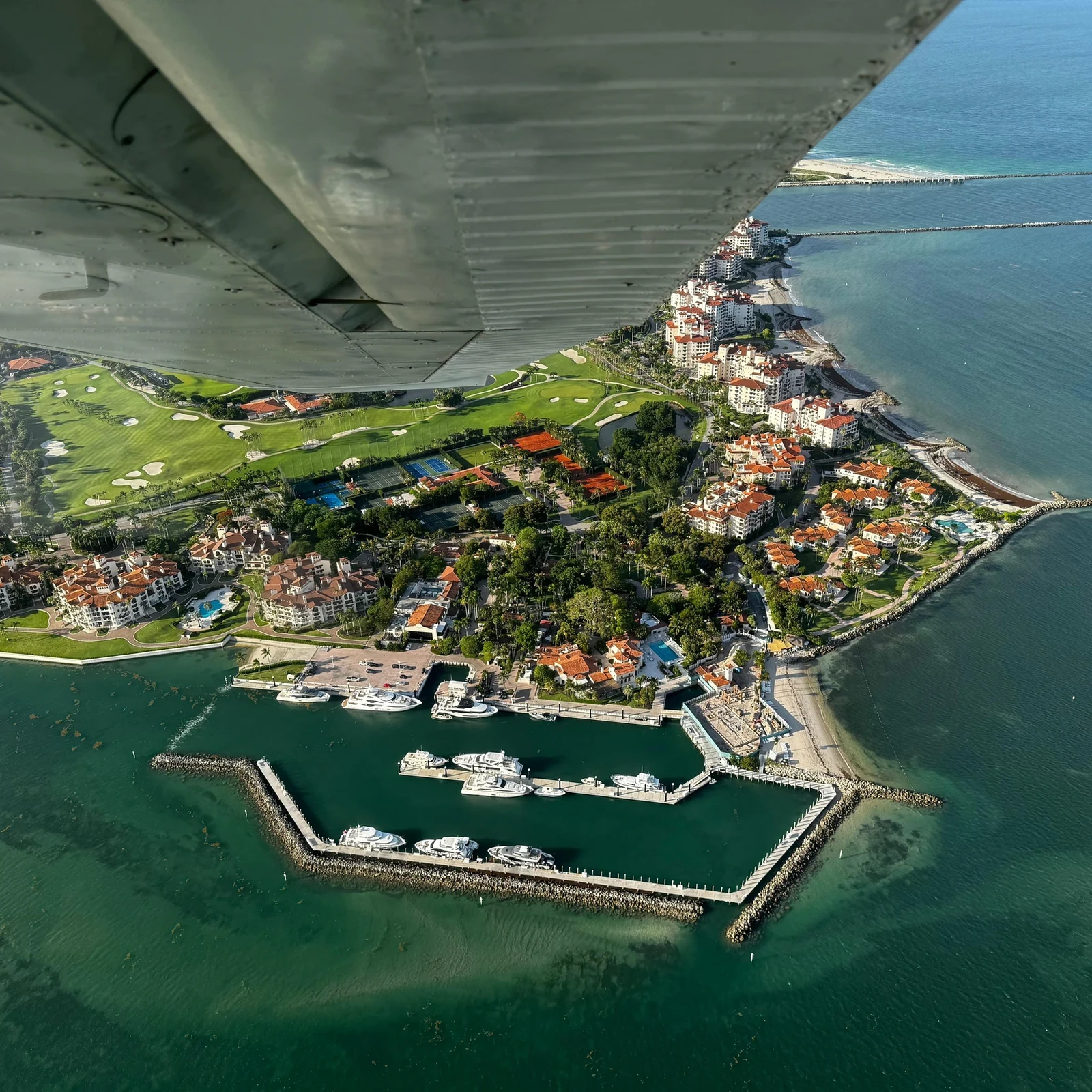 Miami aus der Luft bei einem 50-minütigen Privatflug