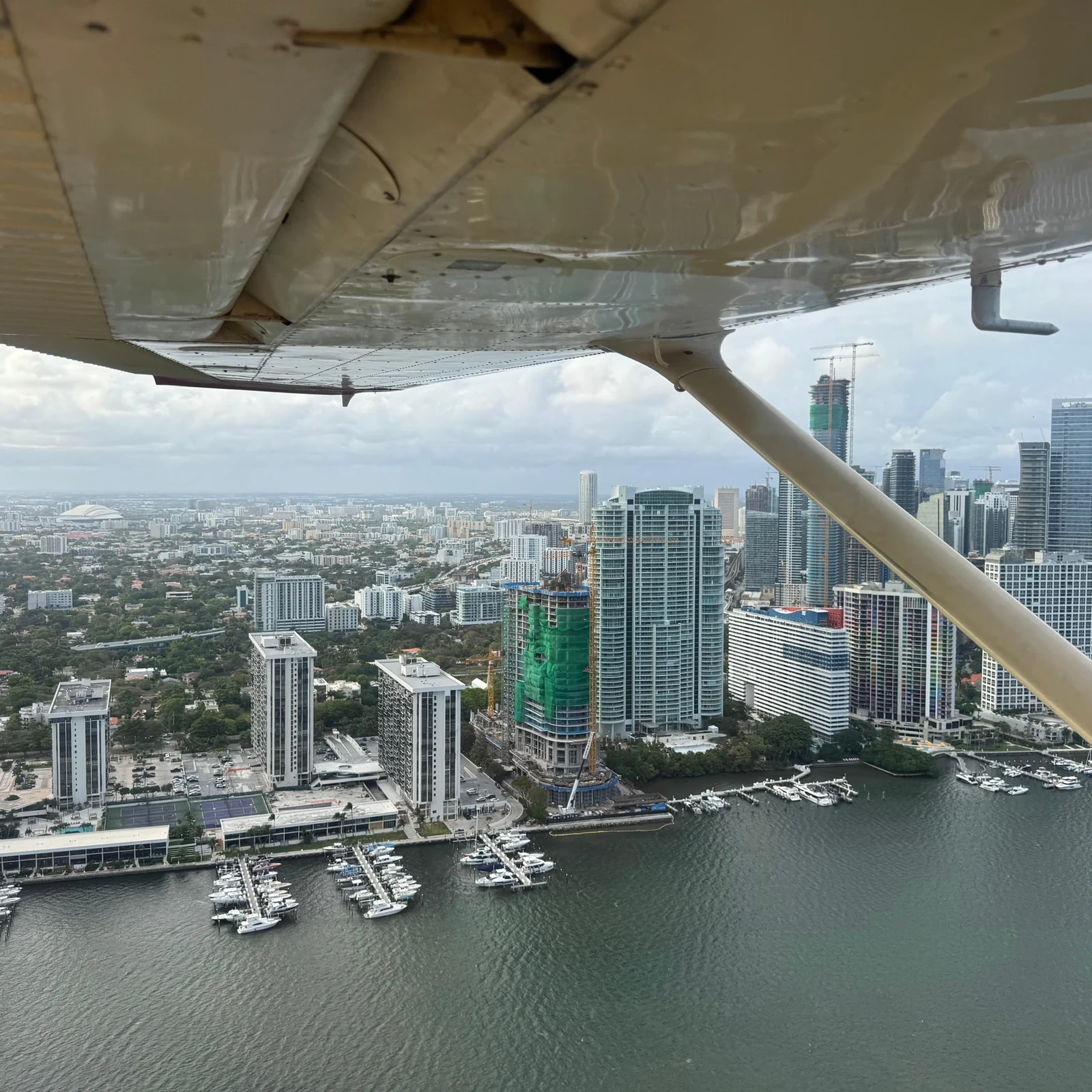 Miami aus der Luft bei einem 50-minütigen Privatflug