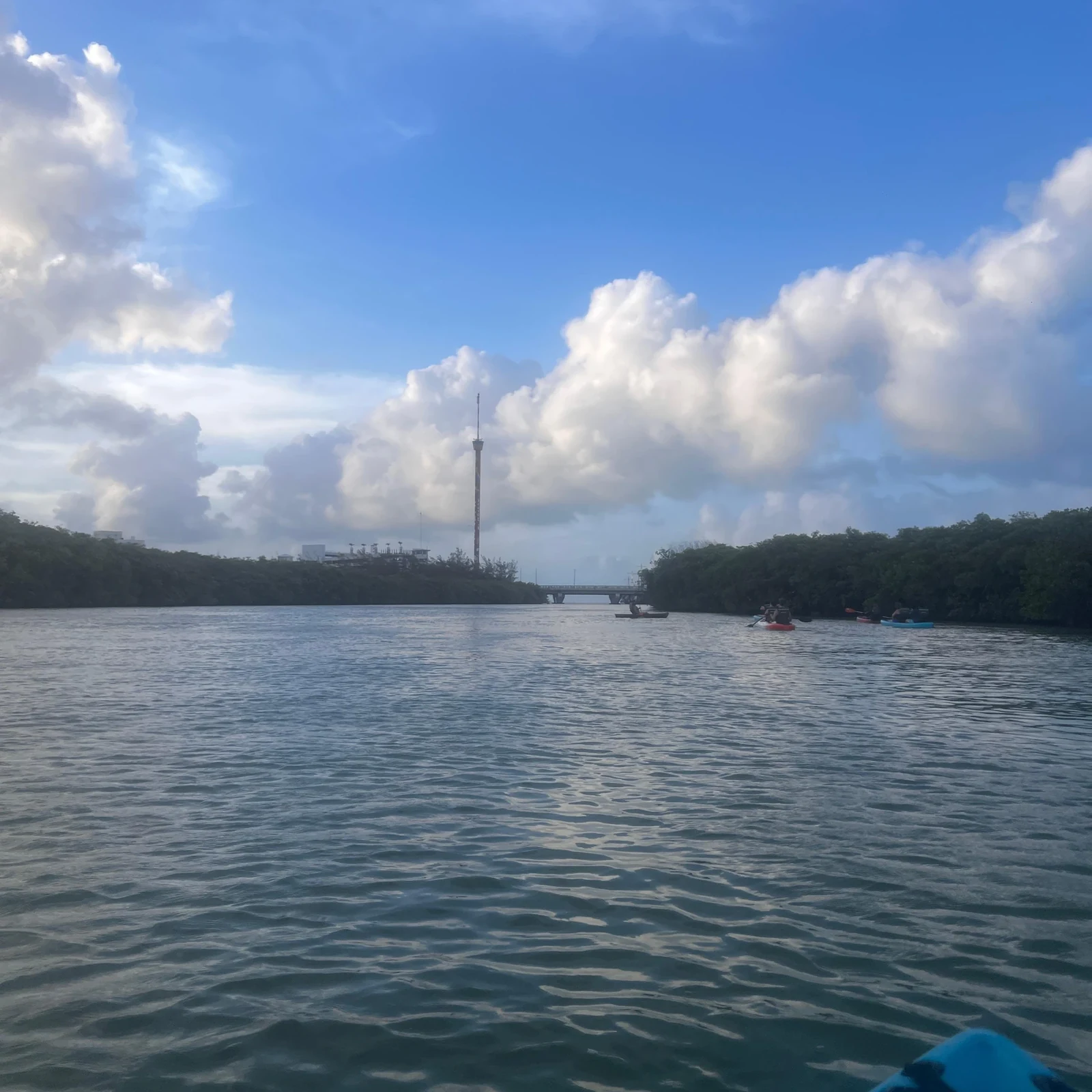 Kayak au coucher du soleil à Cancún dans les mangroves