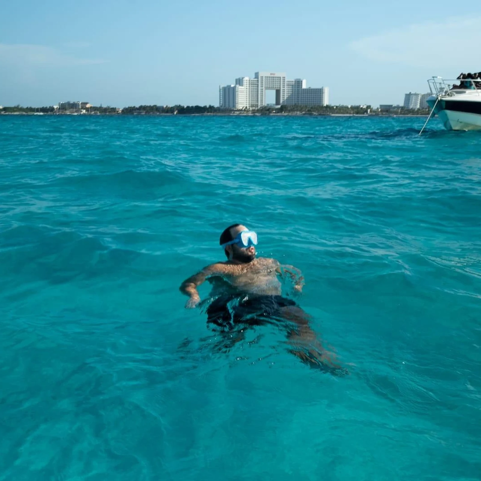Excursion en bateau transparent à Cancún avec baignade à Blanquizal