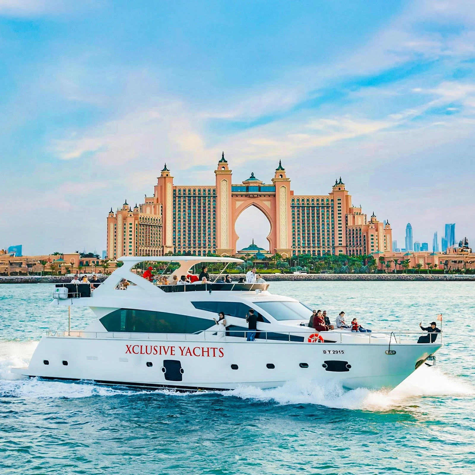 Dubai Marina from the water: shared yacht cruise with breakfast or BBQ