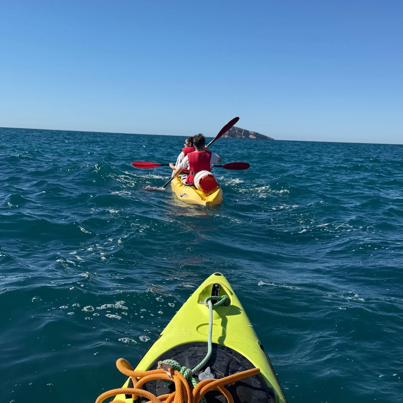 Kayak sur la côte de Benidorm avec possibilités de baignade et snorkeling