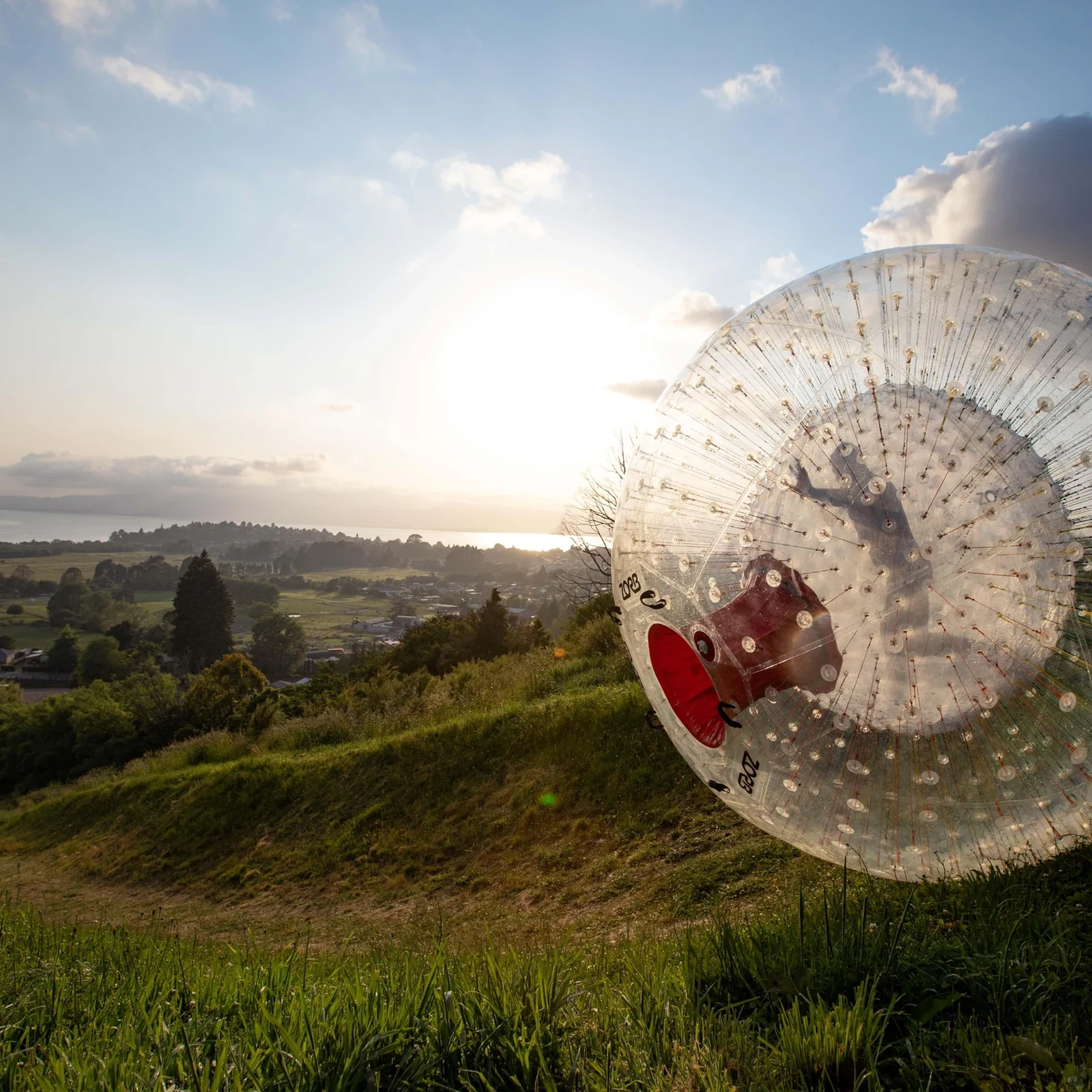 Dévalez une pente dans une boule ZORB avec eau à Rotorua