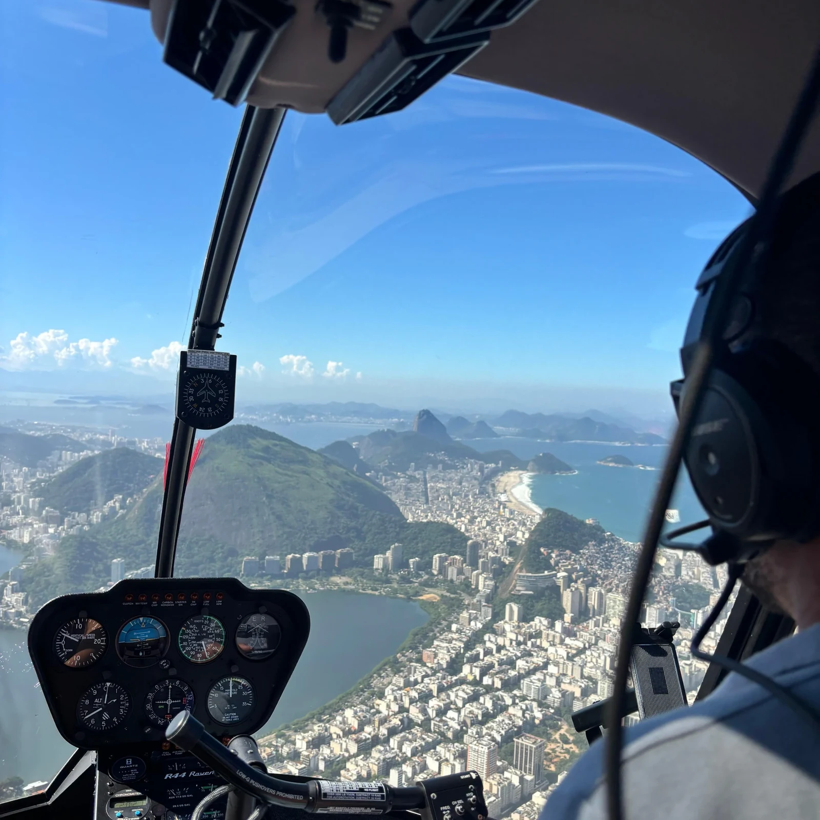 See Christ the Redeemer and Rio from a helicopter