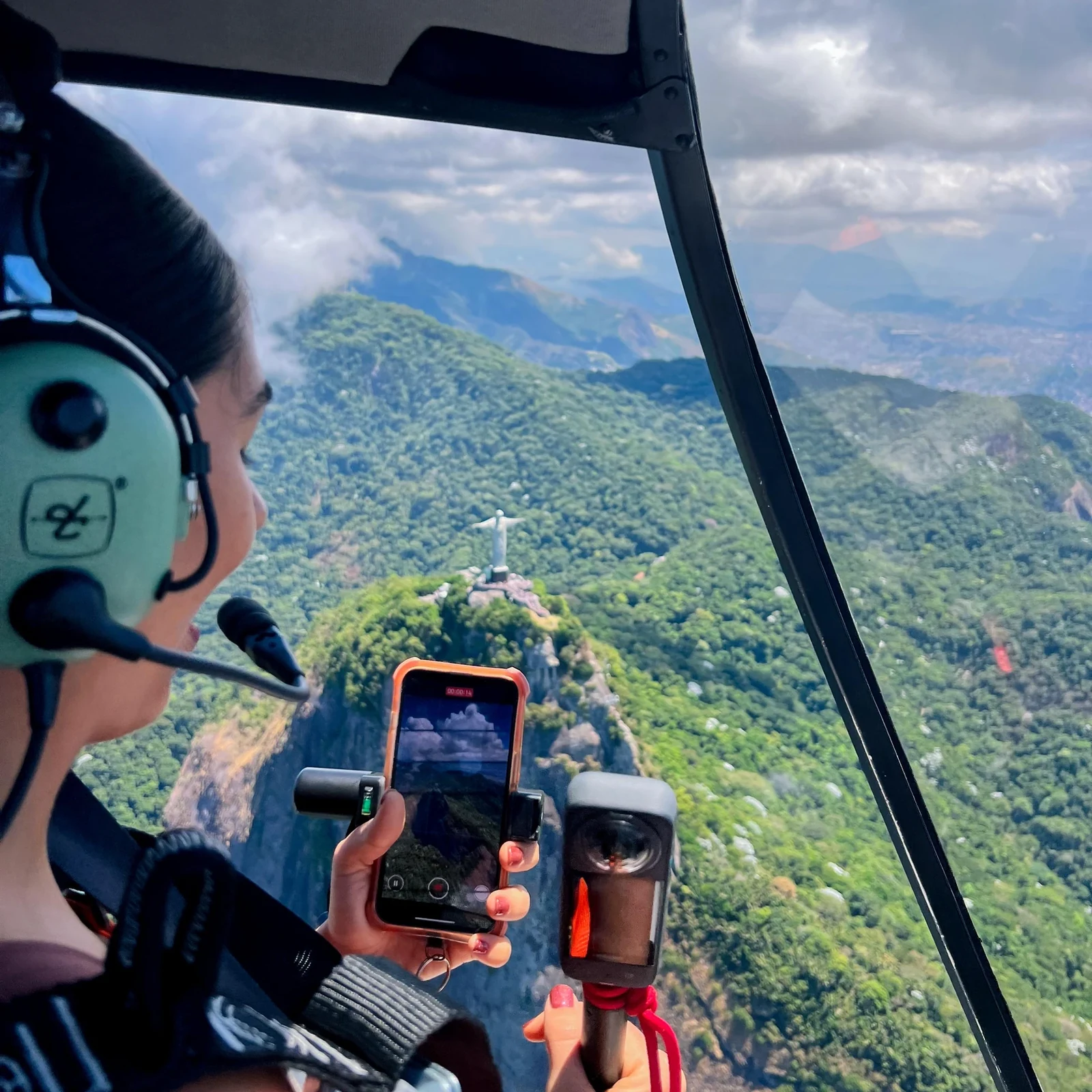 Erlebe Rio aus einem Hubschrauber ohne Türen
