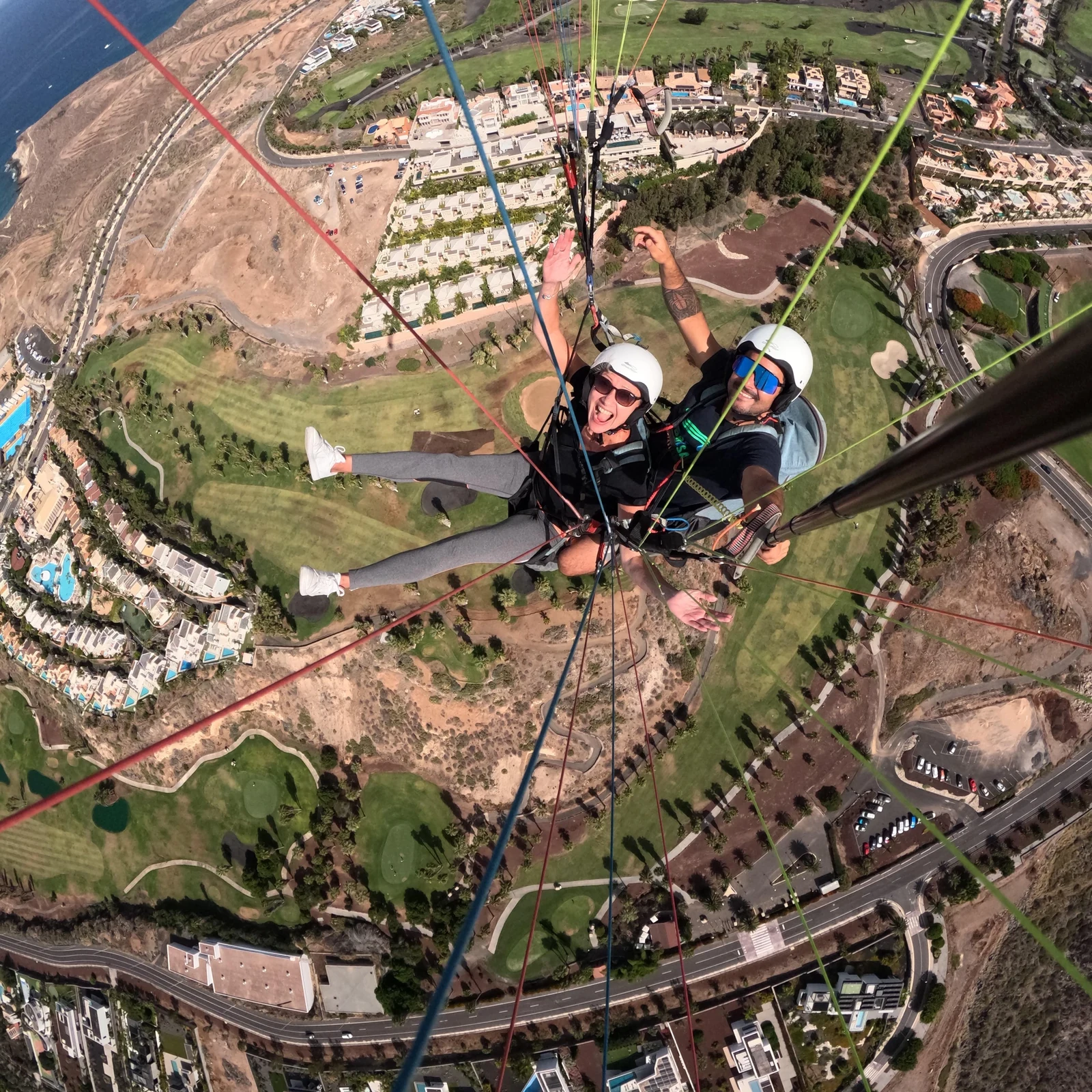 Tandem paragliding flight in Costa Adeje with pickup