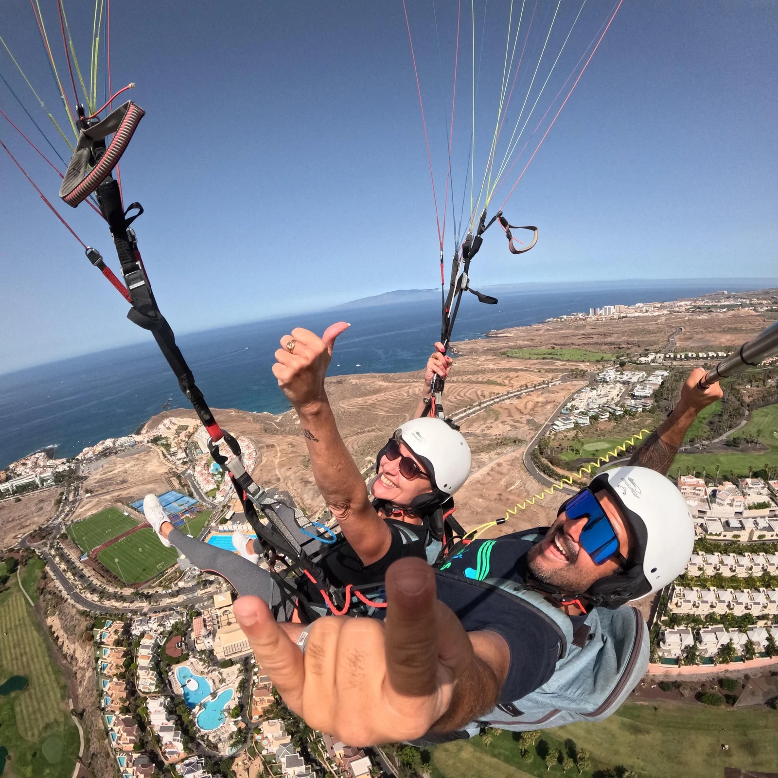 Tandem paragliding flight in Costa Adeje with pickup