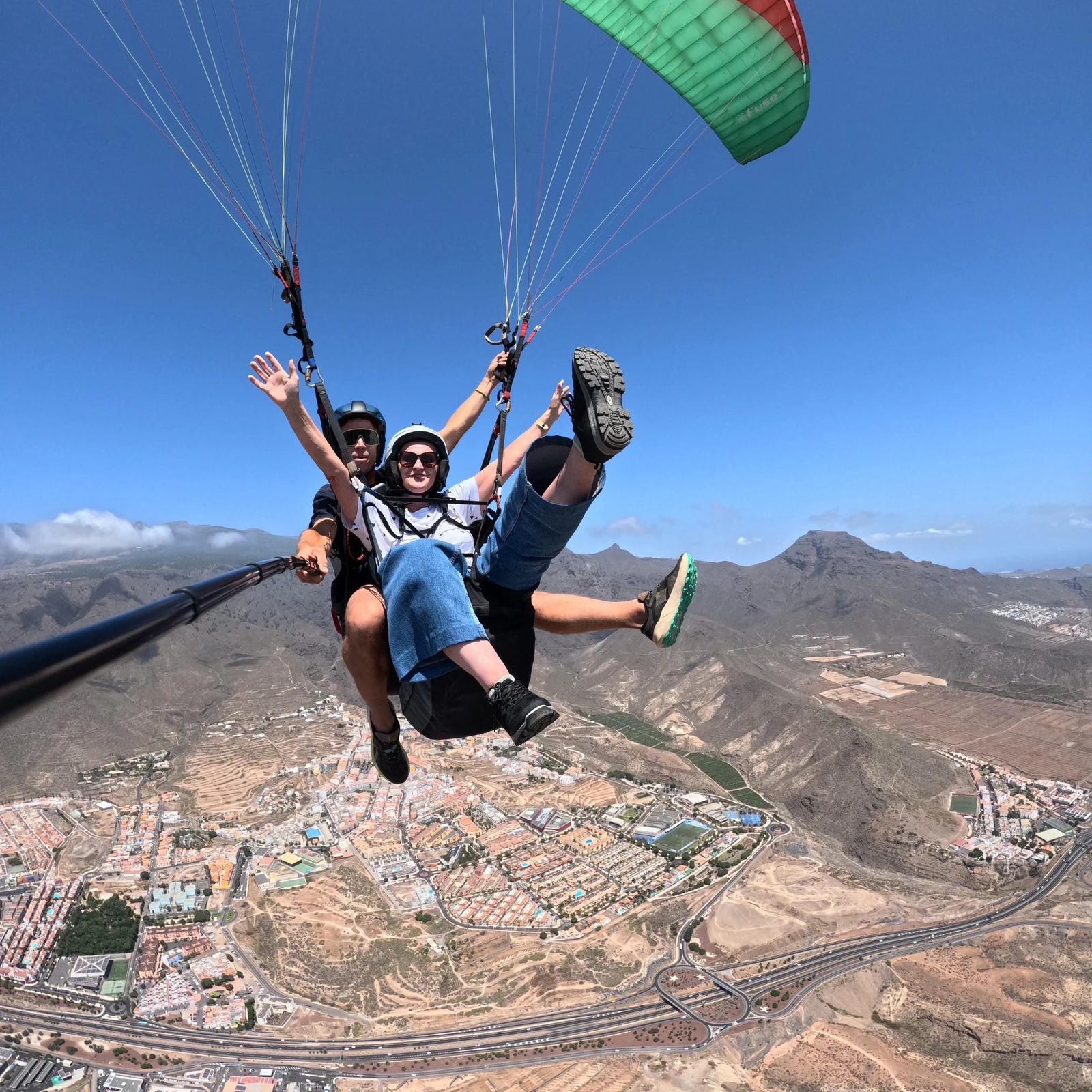 Tandem paragliding flight in Costa Adeje with pickup