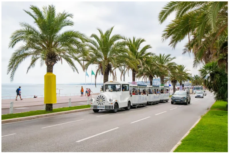Petit train électrique à Nice avec vues panoramiques