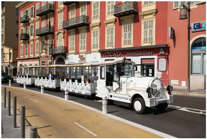 Petit train électrique à Nice avec vues panoramiques