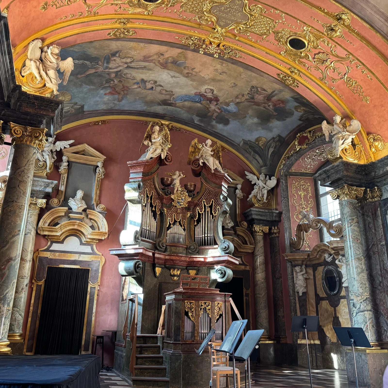 Classical music inside a Baroque Prague chapel