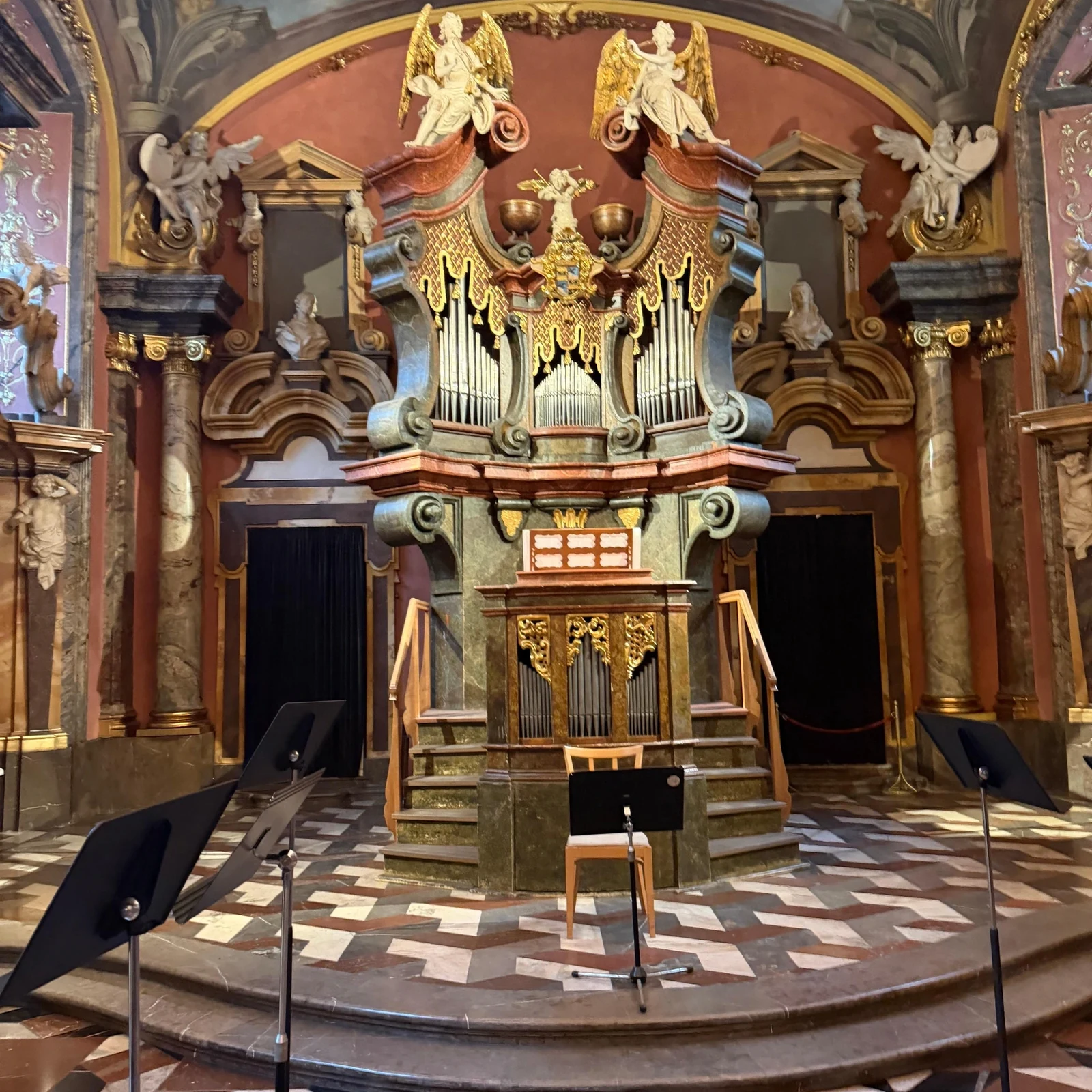Classical music inside a Baroque Prague chapel