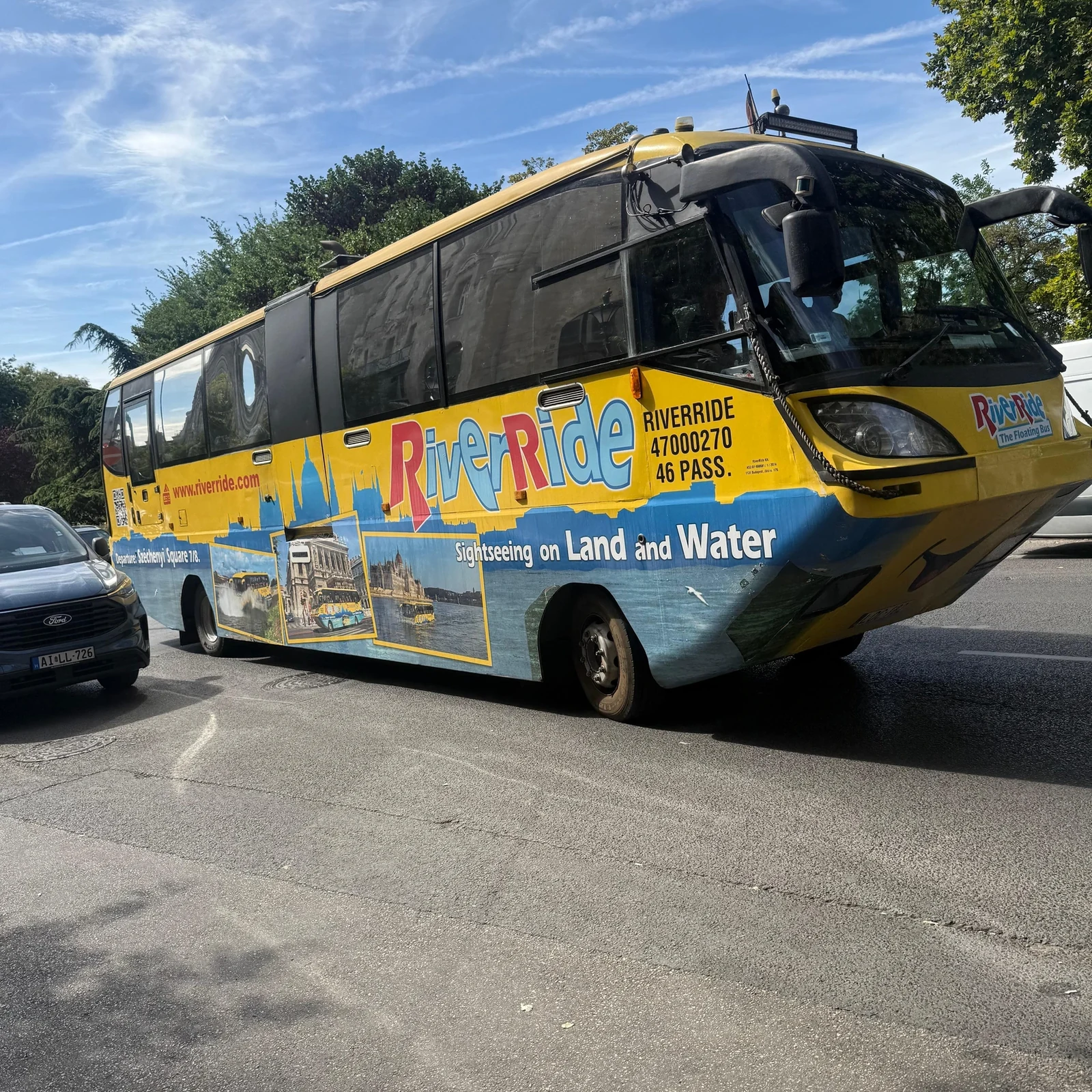 From Budapest’s streets into the Danube without changing vehicles