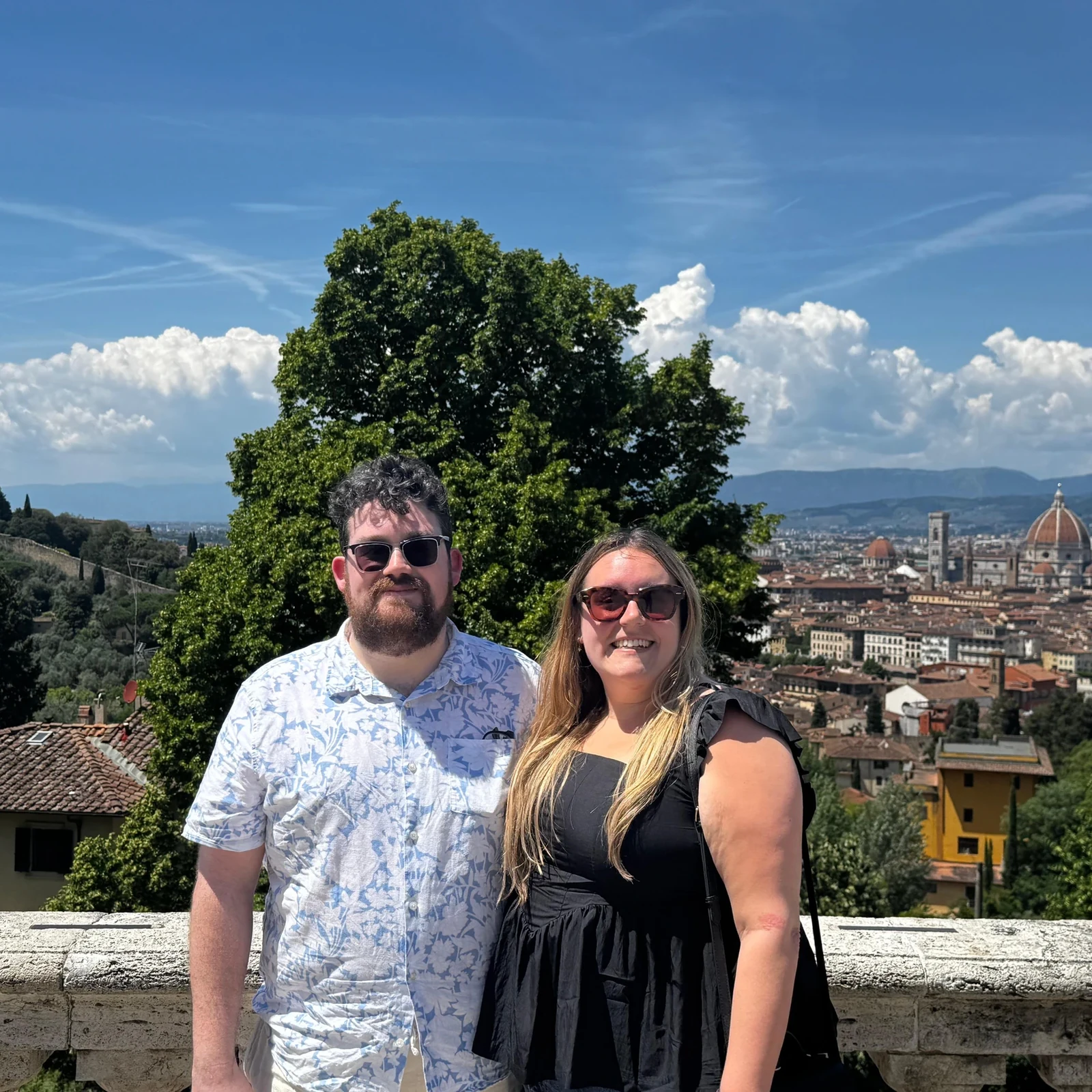 See Florence from the hills in a Fiat 500 convertible