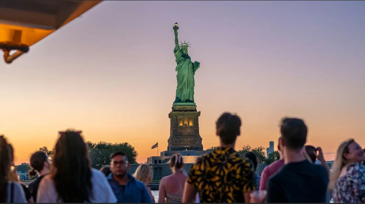 Sunset Boat Cruise to the Statue of Liberty in New York
