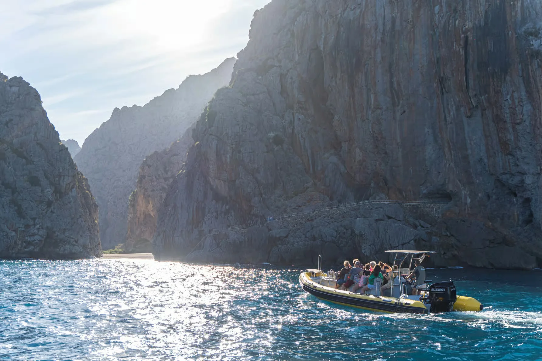 Speedboat trip from Sóller to Sa Calobra and Cala Tuent