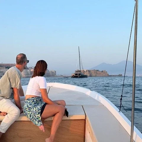 See the coast of Naples from the water