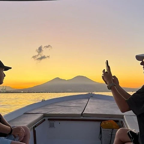 See the coast of Naples from the water