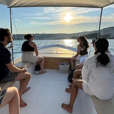 See the coast of Naples from the water