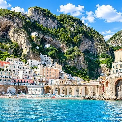 Trois étapes côtières en transport privé depuis Naples