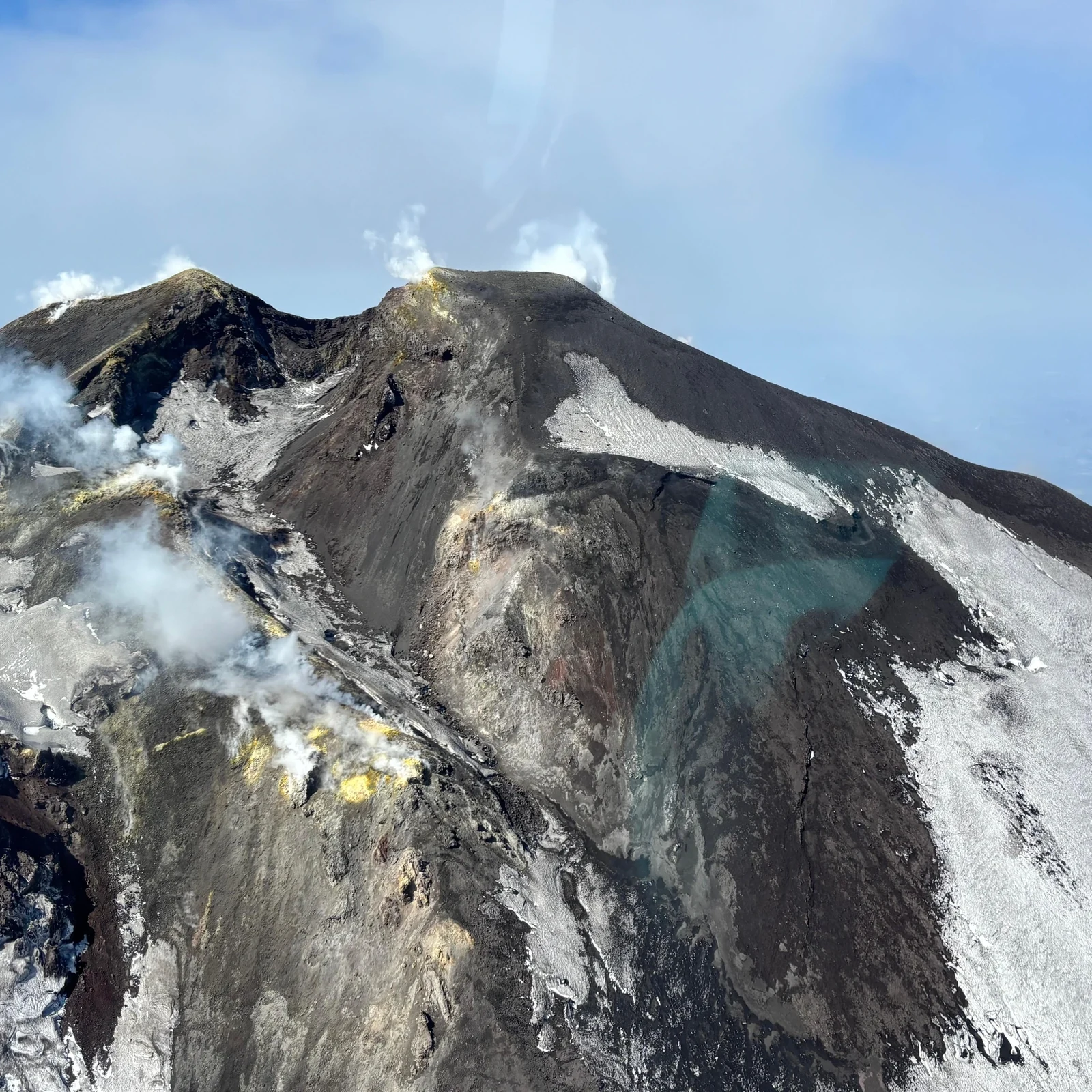 El paisaje del Etna, visto desde el aire