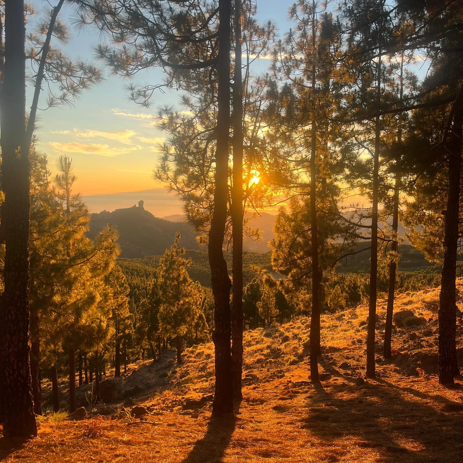 Del atardecer en la montaña al cielo estrellado