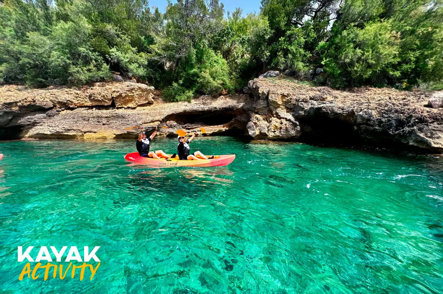 Tour en kayak Alcúdia con esnórquel y cueva marina