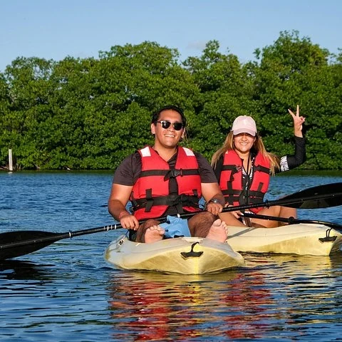 Kayak through the mangroves of Nichupté Lagoon