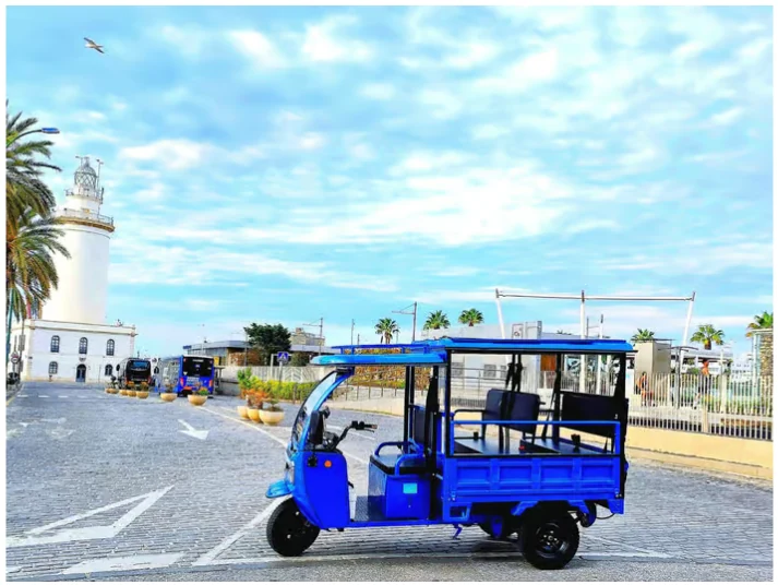 Visite Malaga tuk-tuk : ville, belvédères et côte en tuk-tuk électrique