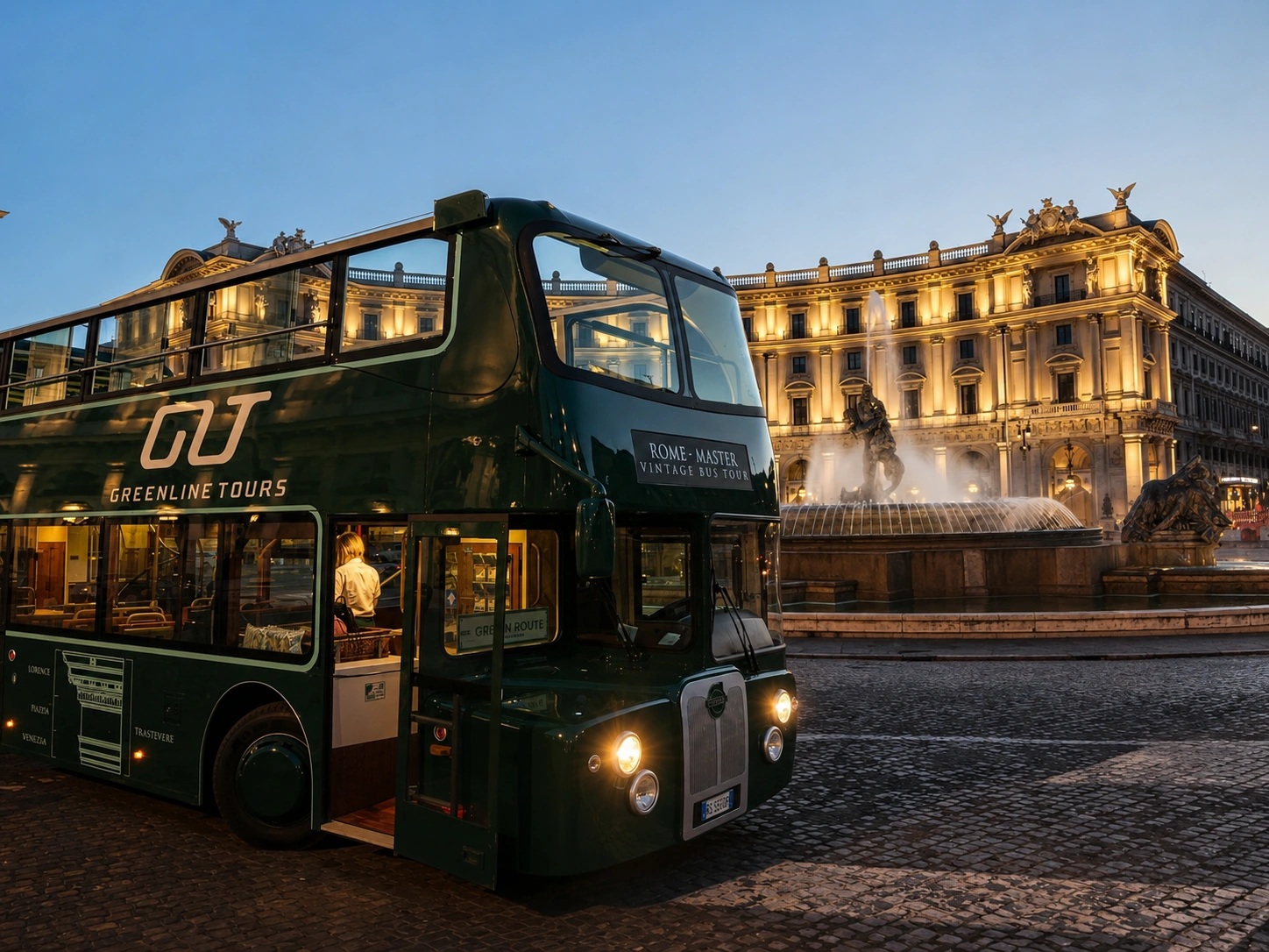 Tour nocturno en autobús por Roma | Bus descubierto