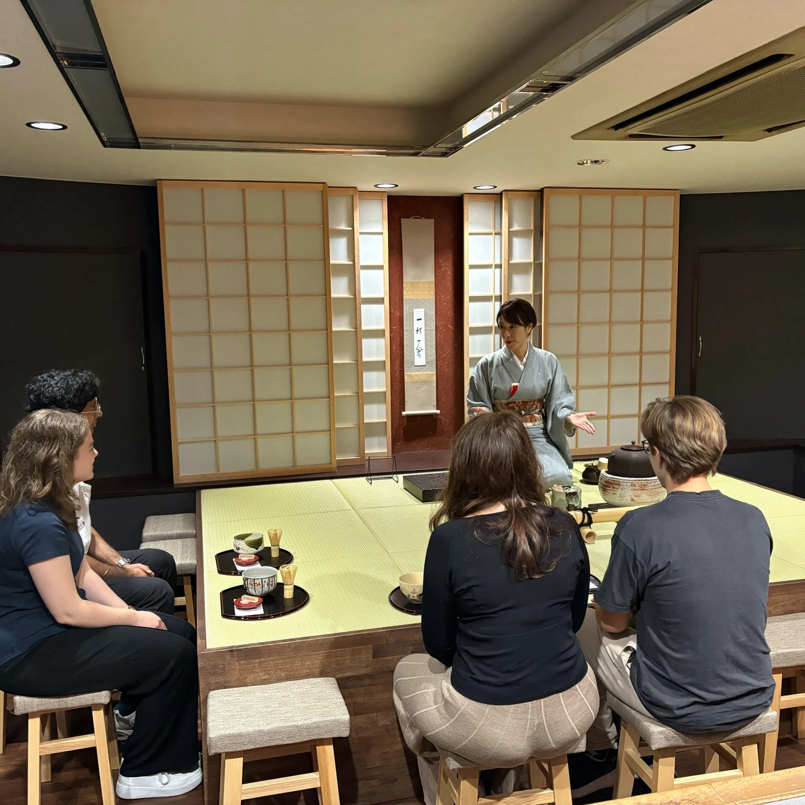 Tea ceremony in Gion Kyoto with matcha and Japanese sweets