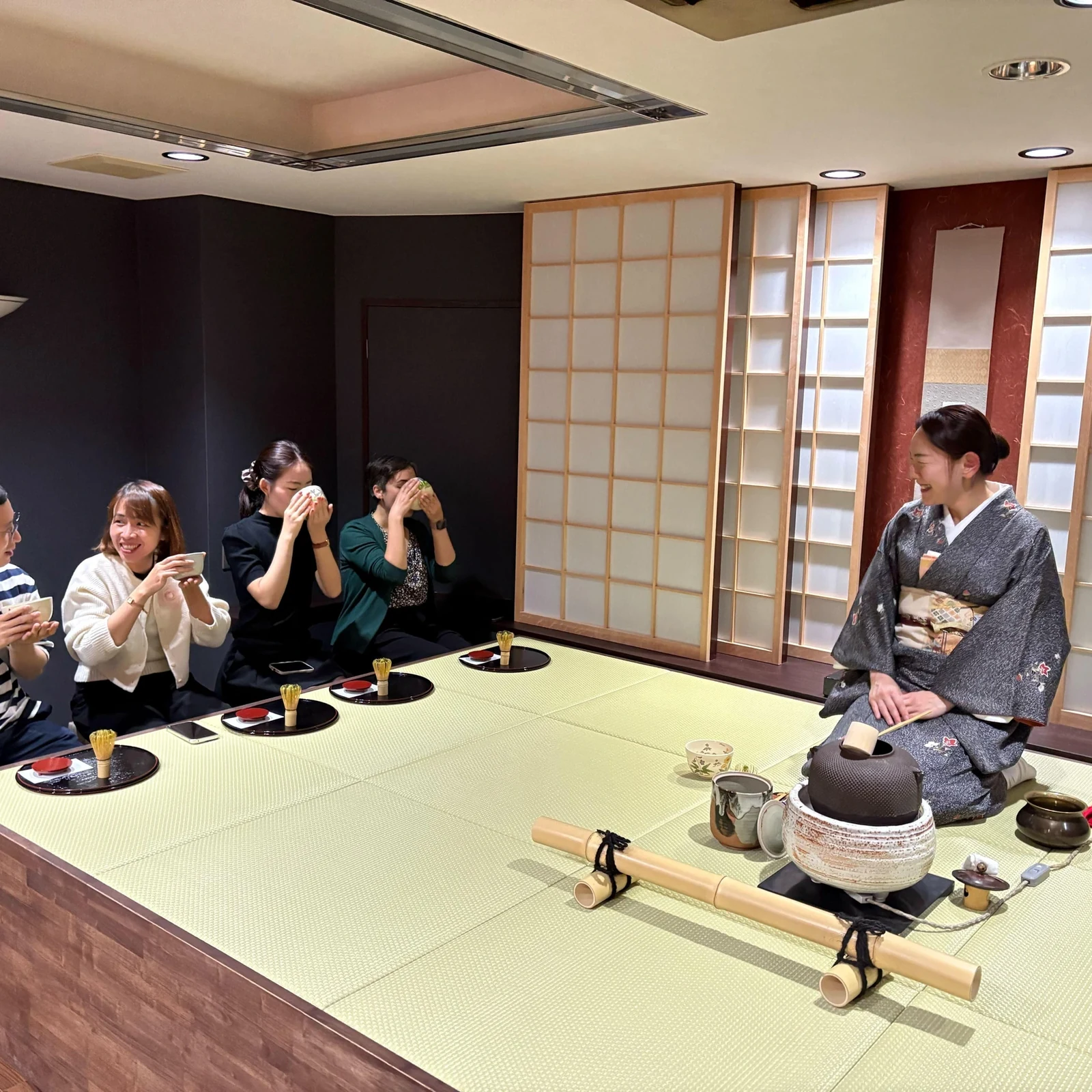 Tea ceremony in Gion Kyoto with matcha and Japanese sweets