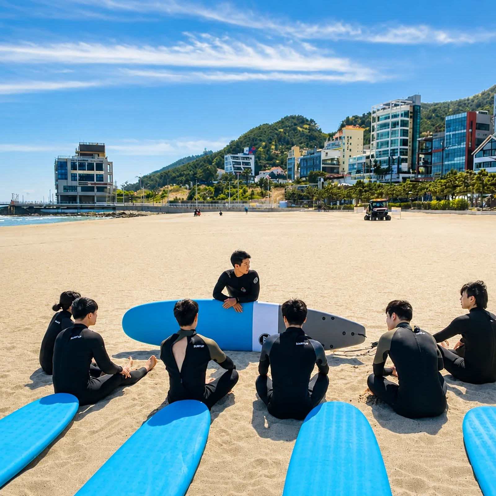 Surfkurs in Busan mit koreanischem Barbecue