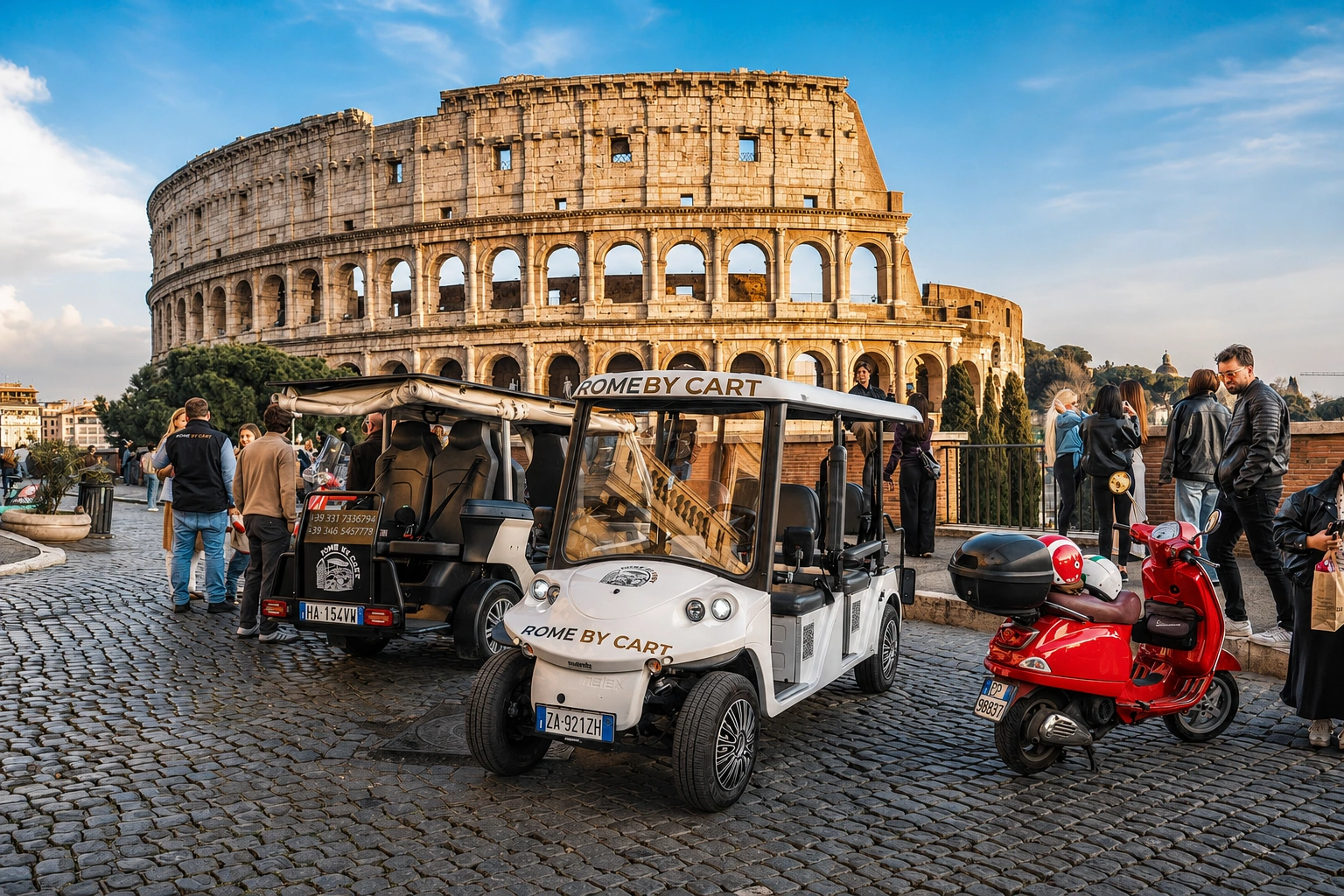 Private golf cart tour in Rome at your pace