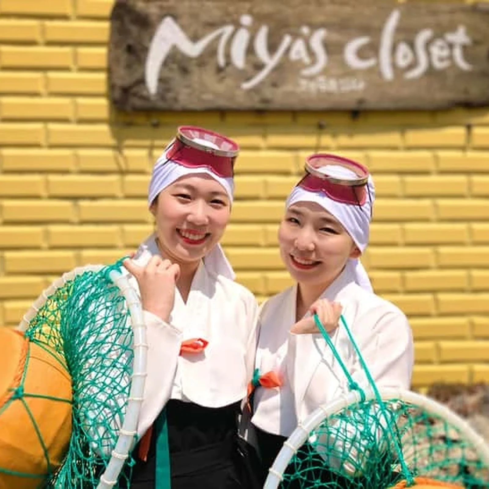 Séance photo Haenyeo à Jeju en tenue traditionnelle