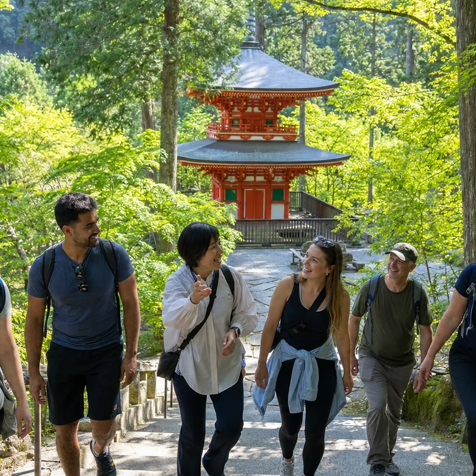 Tour privado al templo Mitaki en Hiroshima y sus cascadas