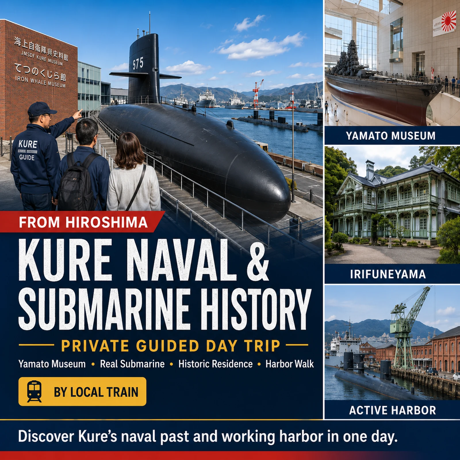 Private Kure Tour ab Hiroshima: Yamato, U-Boote und Marinehafen