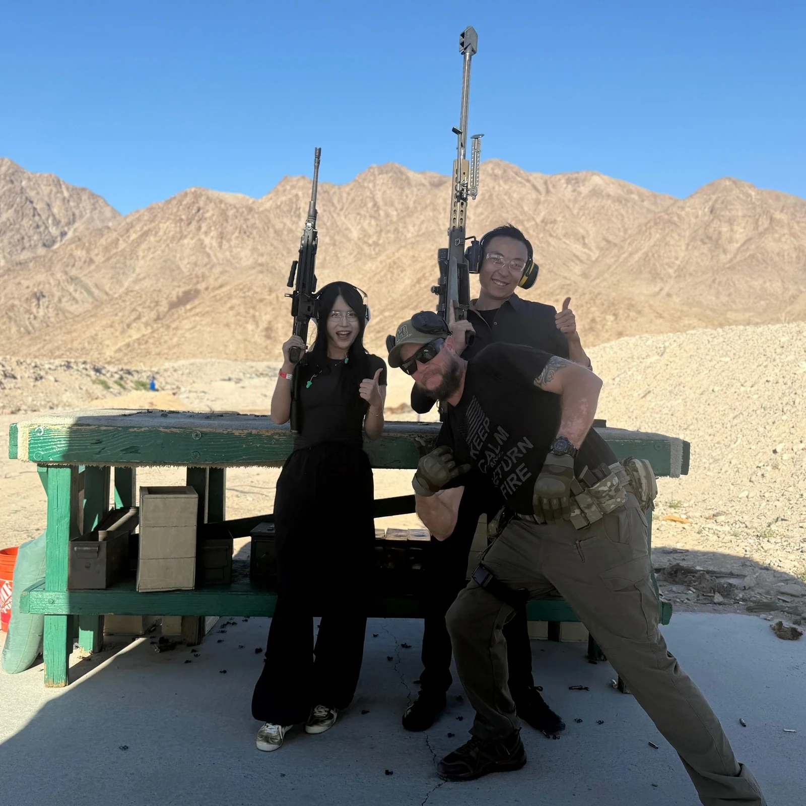 Maschinengewehr- und Gewehrschießen in Las Vegas mit Transfer