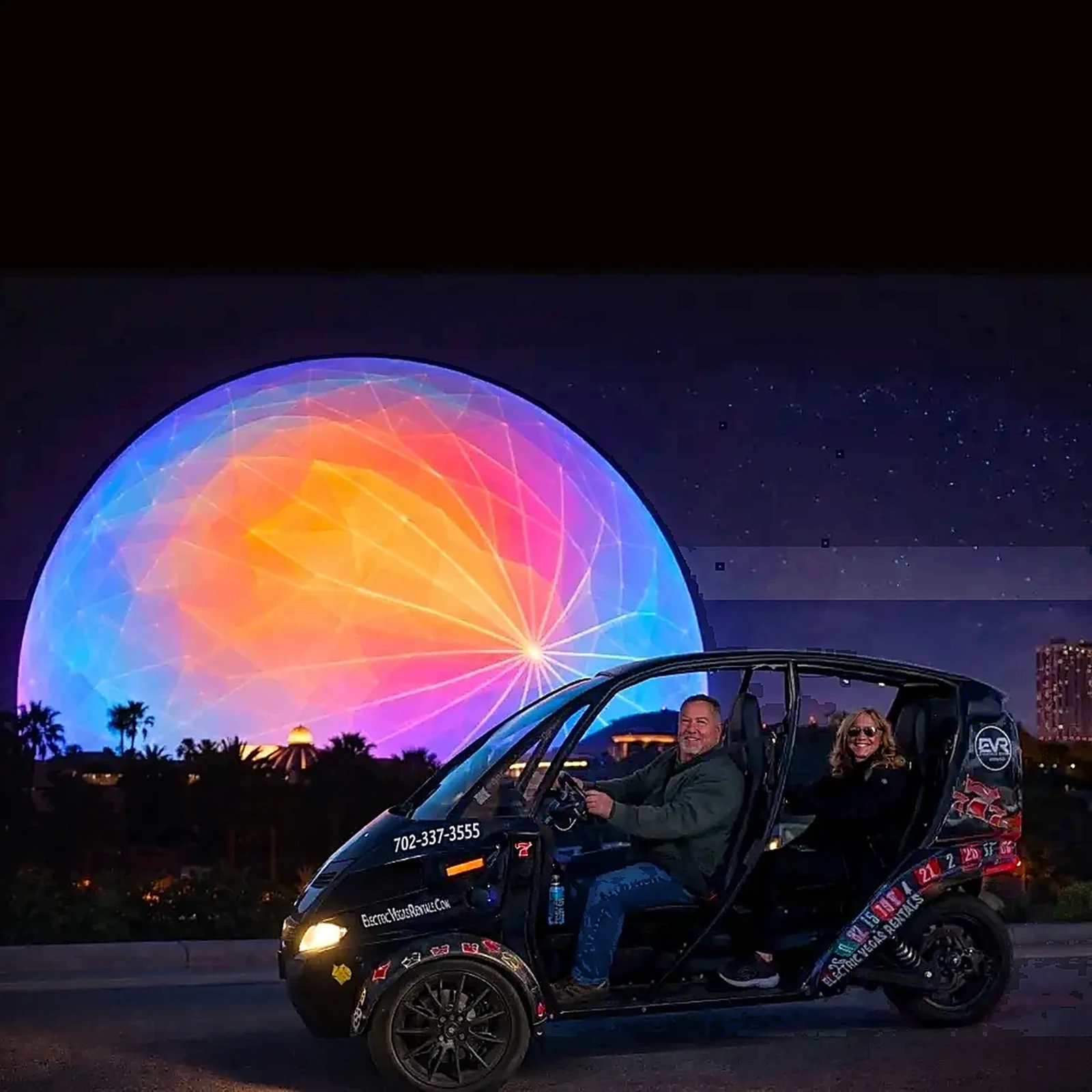 Las Vegas Nachttour im eigenen Elektrofahrzeug