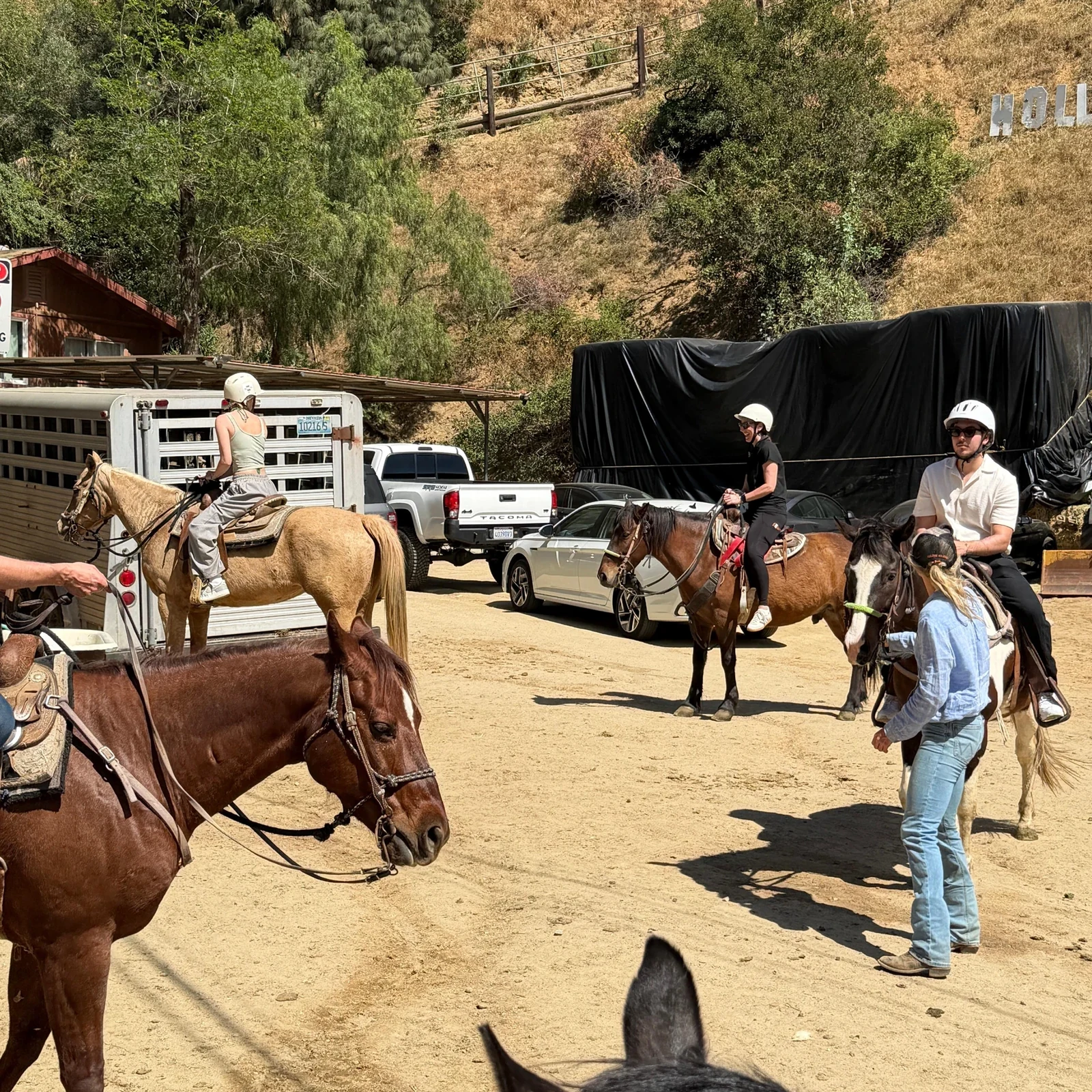 Balade à cheval sur Mulholland Trail à Los Angeles