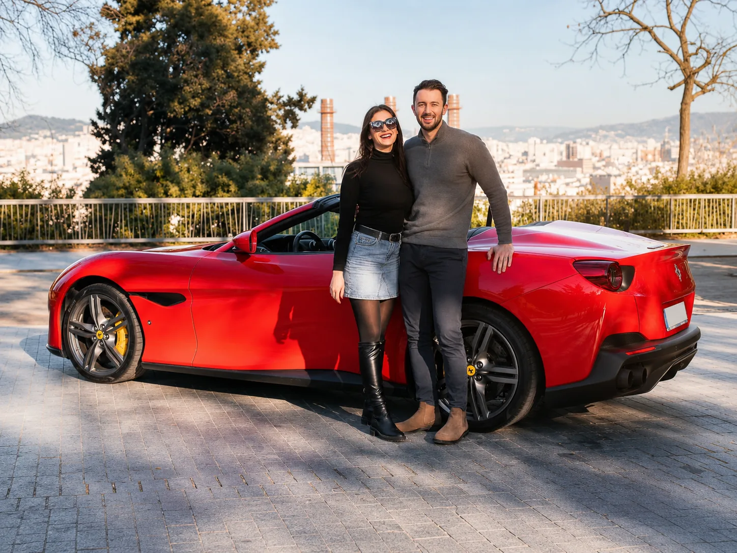 Supercar driving tour Barcelona through Montjuïc and its former F1 circuit